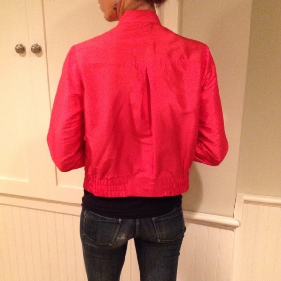 😊Magaschoni Pink Silk Bomber Jacket 10 - Picture 3 of 4